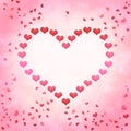 Love Valentines pink Watercolor Background Hearts