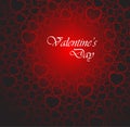 Love vector background made from red hearts