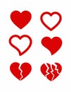 Love Vector. Heart. Heart Logo. Heart icon. Love Logo. Love Icon. Red Love . Brokenheart