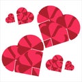 Love vector with a pattern in it. Royalty Free Stock Photo