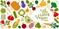 We love vegan food card for healthy eating