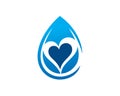Love Water Logo Template Design Vector, Emblem, Design Concept, Creative Symbol, Icon Royalty Free Stock Photo
