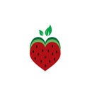 love watermelon logo design vector illustration