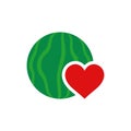 Love Watermelon logo vector template, Creative Watermelon logo design concepts