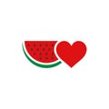 Love Watermelon logo vector template, Creative Watermelon logo design concepts