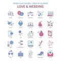 Love and Wedding icon Dusky Flat color - Vintage 25 Icon Pack Royalty Free Stock Photo