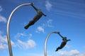 Love of the wind Statue Amor al Viento on the Waterfront of Puerto Natales. Chile