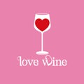 Love wine glassware heart image