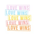 love wins, the lettering of inspirational design t-shirts fashion sports