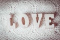 Love wooden letters Royalty Free Stock Photo