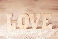 Love wooden letters Royalty Free Stock Photo