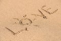 Love Word On Beach Sand Royalty Free Stock Photo