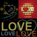 Love word design, valentine card