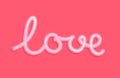 Love. The word love in the form of a cream. Vector Love 3d realistic with shadow on pink background