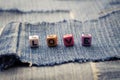 Love word on a jeans Royalty Free Stock Photo