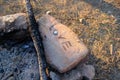 Love Word Written on Rock in Kisatchie National Forest in Louisiana