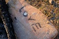 Love Word Written on Rock in Kisatchie National Forest in Louisiana 2