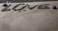 Love word written on sand Royalty Free Stock Photo