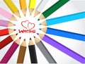 Love writing colorful background illustration Royalty Free Stock Photo