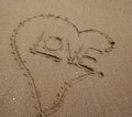 Love written on the beach