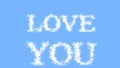 Love You cloud text effect sky isolated background Royalty Free Stock Photo