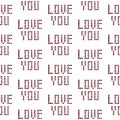 Love you hand drawn seamless pattern with spots minimalism