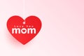 Love you mom heart tag for mothers day