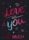 love you so much.eps Royalty Free Stock Photo