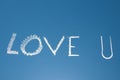 Love you in the sky Royalty Free Stock Photo