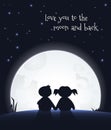 Love you to the moon and back Royalty Free Stock Photo