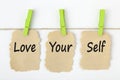 Love Your Self concept words Royalty Free Stock Photo
