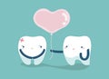 Love your teeth , lover dental concept