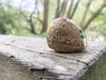 Love yourself wellbeing stone Royalty Free Stock Photo