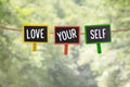 Love yourself on board Royalty Free Stock Photo