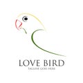 Lovebird logo design template vector and illustration Royalty Free Stock Photo