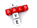 Lovegold word blocks Royalty Free Stock Photo