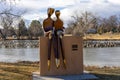 Sculptures on the lawn, Benson Sculpture Garden, Loveland, Colorado. Royalty Free Stock Photo
