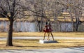 Sculptures on the lawn, Benson Sculpture Garden, Loveland, Colorado.