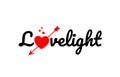 lovelight word text typography design logo icon Royalty Free Stock Photo