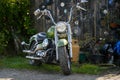 A lovely green Motorcycle Royalty Free Stock Photo