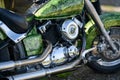 A lovely green Motorcycle Royalty Free Stock Photo