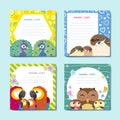 Lovely animal cards collection set