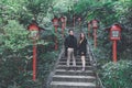 Lovely asain couple at Nanzo-in Temple