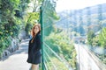 Lovely asain woman at Nanzo-in Temple