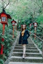 Lovely asain woman at Nanzo-in Temple