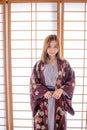 Lovely Asian Girl wearing Yukata japanese