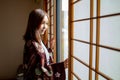 Lovely Asian Girl wearing Yukata japanese