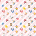 Lovely baby supply seamless pattern