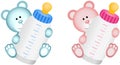 Lovely Baby Teddy Bear with Baby Bottle Royalty Free Stock Photo