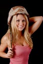 Lovely Blond Army Girl Royalty Free Stock Photo